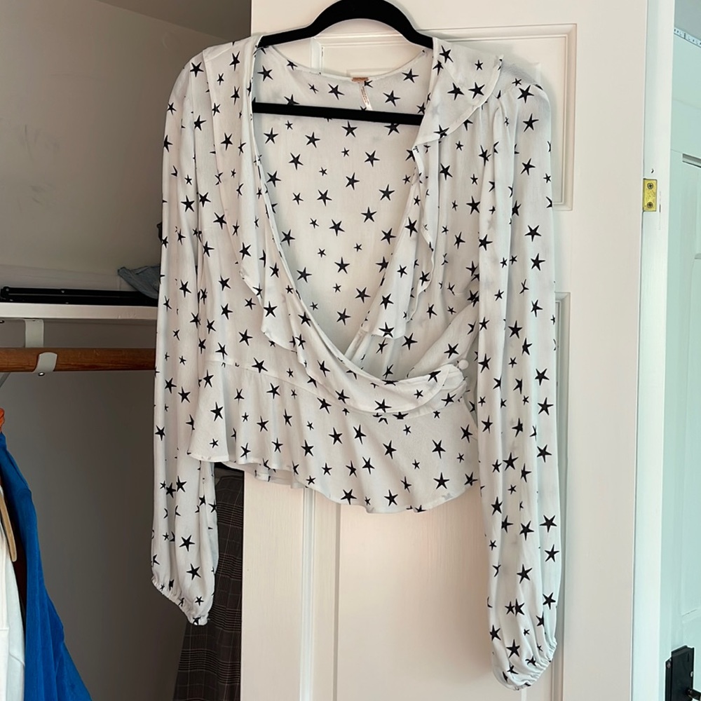 Free people star wrap blouse